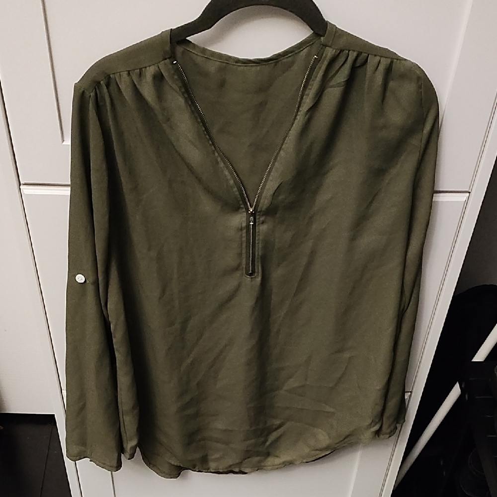 Olive Green Women's Top